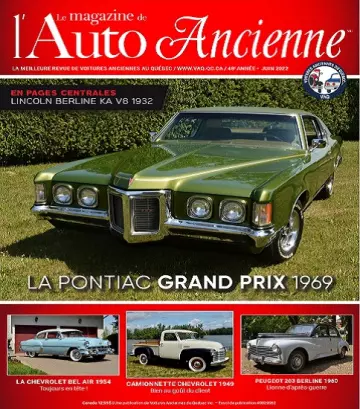 Le Magazine De L’Auto Ancienne – Juin 2022  [Magazines]