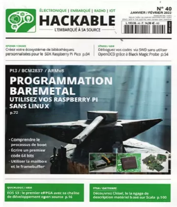 Hackable Magazine N°40 – Janvier-Février 2022  [Magazines]