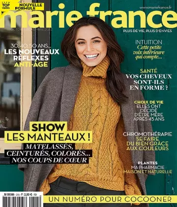 Marie France N°315 – Octobre-Novembre 2022  [Magazines]