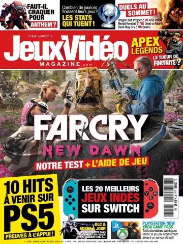 Jeux Vidéo Magazine N°218 – Mars 2019  [Magazines]