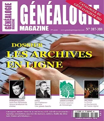 Généalogie Magazine N°387-388 – Octobre-Décembre 2020  [Magazines]