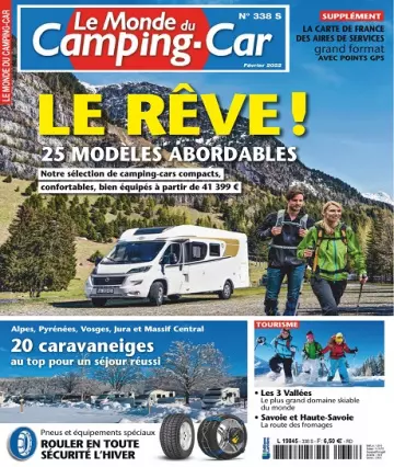 Le Monde Du Camping-Car N°338 – Février 2022  [Magazines]