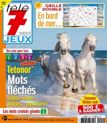 Télé 7 Jeux Inédits N°497 – Août 2022  [Magazines]