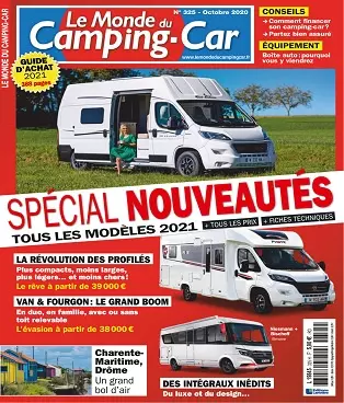 Le Monde Du Camping-Car N°325 – Octobre 2020  [Magazines]